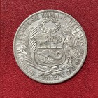 1889 Tf Peru Un Sol Silver Coin 90  25g 22 5g Asw