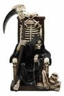 Ebros The Dark Lord Grim Reaper Seated On Skeletons   Skulls Throne Statue
