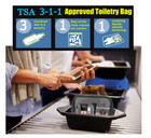 Tsa Approved Toiletry Bag  3 Pcs Clear Toiletries Bags Quart Size -travel Black