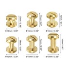 12pcs Brass Chicago Screw  10 11 13 14 16mm Leather Rivets Binding Stud Nail