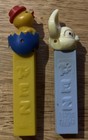 Vintage Easter Chicken Blue Egg Pez Dispenser No Feet Yellow And No Feet Bunny 