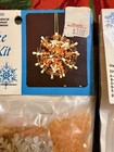 Vintage 70 s Atomic Snowflake Beaded Christmas Ornament Craft Kits