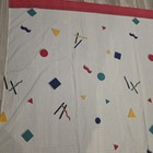 Vintage Cannon Full Flat Sheet Dj Tanner Home Alone 90s Bedding Red Geometric