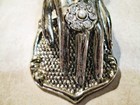 Antique Victorian Lady Hand Bronze Nouveaux Art Paper Bill Clip Holder Rare