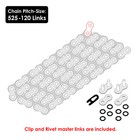525 X 120 Links Motorcycle Atv Golden O-ring Drive Chain 525-pitch 120-links