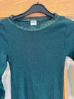 Brora Lace Pointelle Long Sleeved Scoop Neck Top  Lace Trim Uk 8-10 Nwt