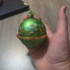 Rare Disney  Tinkerbell Christmas Ball Ornament trinket Box With Tinkerbell 