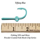 Eagle Claw Fish Hook Hat Clip   Pin Powder Coated In Tiffany Blue Inspired Color