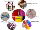 Assorted Solid Satin Polyester Ribbon 1 8 Inch - 720 Yards - 12 Colors - Wedding