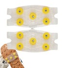 1pair Ice Snow Anti Slip Spikes Grips Grippers Crampons Cleats For Shoes Boot