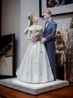 Ceramic Classic Bride   Groom Figurine  Wedding D  cor  Wedding Gift  Wedding Fav