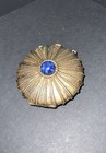Vintage Signed Estee Lauder Gold Tone Perfume Compact Necklace Pendant