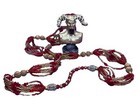 Santeria   Vodou   Curanderismo El Patr  n Gold Devil Statue Braided Mazo Beads