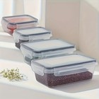 8 Pack Stackable Food Storage Containers Airtight   Leakproof Set Snap Lock Lids
