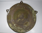 Vintage Brass Gong Chinese Wall Decor 25 Lbs Heavy Metal 20  Asia Percussion Lg