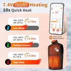 Heated Vest For Men Women With App Control   7 4v 20000mah Battery Pack  Medium