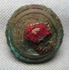 Dug Civil War Confederate Camp Flower Coat Button With Gilt From Shiloh