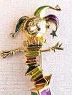 Vintage Swarovski Jack Jester In The Box Enamel Brooch Swan Signed 2 5 