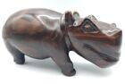 Vintage Ebony Wood Hand Carved African Animals    hippo    From Genuine Ebony Wood