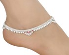 Anklet Silver Plated Ankle Chain Foot Bracelet Women Jewelry Payal Anklets India