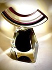 Vintage Studio Art Glass Handcrafted Perfume Bottle   Dauber Correia Signed Nice