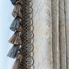 Luxury French Classical Cloth Jacquard Relief Shade Livingroom Curtain  M1755