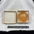 Vintage Edaville Railroad Train South Carver Massachussetts Amber Glass Coaster