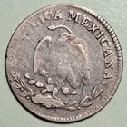 1870 Ca Mexico 10 Centavos Chihuahua Mint - Low Mintage 17k -  Silver Coin