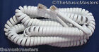 2x White 25  Ft Telephone Handset Receiver 4p4c Coil Cable Curly Cord Wire Vwltw