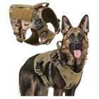 Tactical Dog Harness No Pull Military K9 Working Vest Heavy Duty Molle Handle Us