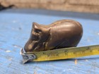 Vintage Mini Tiny Brass Hippo Figurine Metal House Hippopotamus 
