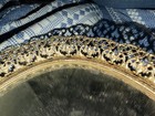 Vintage Oval Mirrored Vanity Tray With An Ornate Gold-tone Metal Filigree Frame