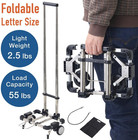 Luggage Cart With 2 Wheels Foldable  Purse Trolley  Portable Travel Dolly Compac