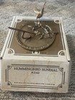 Vintage White Swan Sun Dial Solid Brass Hummingbird Garden Accents New 1982