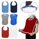 Adult Bibs For Eating Washable Reusable Clothing Protector Adjustable Closure Gn