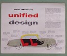 1953 Mercury Auto Dealership Brochure 14  X 11  Foldout