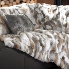 Soft Real Rabbit Fur Throw Warm Large Sofa Bedspread Blanket 55 X 63inch