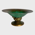 Carl Sorensen Art Deco Patinated Bronze Footed Compote  7 Inch