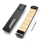 1set Pocket Acoustic Guitar Practice Tool 6 String Fingerboard 6 Fret Chord T   
