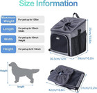 Dog Bike Basket Carrier  Pet Bicycle Front Carrier Backpack For Bike Riding Fold