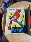 New Vintage 1982 Jumping Parrot Tin Litho Toy In Original Box With Key Works