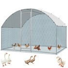Metal Walk In Chicken Coop 6 5 X 10ft Run Cage Hutch Hen House Enclosure Outdoor