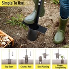 Jardineer 2pcs Bulb Planter Tools Set  Long Handle Garden Transplanter And   