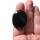 Sterling Silver Black Onyx Ring With Intricate Vintage Design And Large Stone S