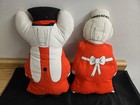 Vtg  Marshall Field s Uncle Mistletoe And Aunt Holly Pillows 