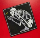 Gothic Skeleton Flower Patch 6x6 Iron-on Embroidered For Jackets   Diy