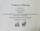 Walt Frazier Knicks Autograph Hof quaker State Legends Lithograph Coa - 9x12