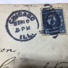 Vintage 1914 Cover With 5c Stamp From Chicago Il To Jerusalem Syria palestine To
