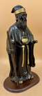 Japanese Meiji Bronze Gilded Okimono Of A Scholar  Signed