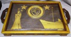 Vintage 1951 Sailor Carved 3-d Folk Art Serving Tray Us Navy Bremerhaven Germany